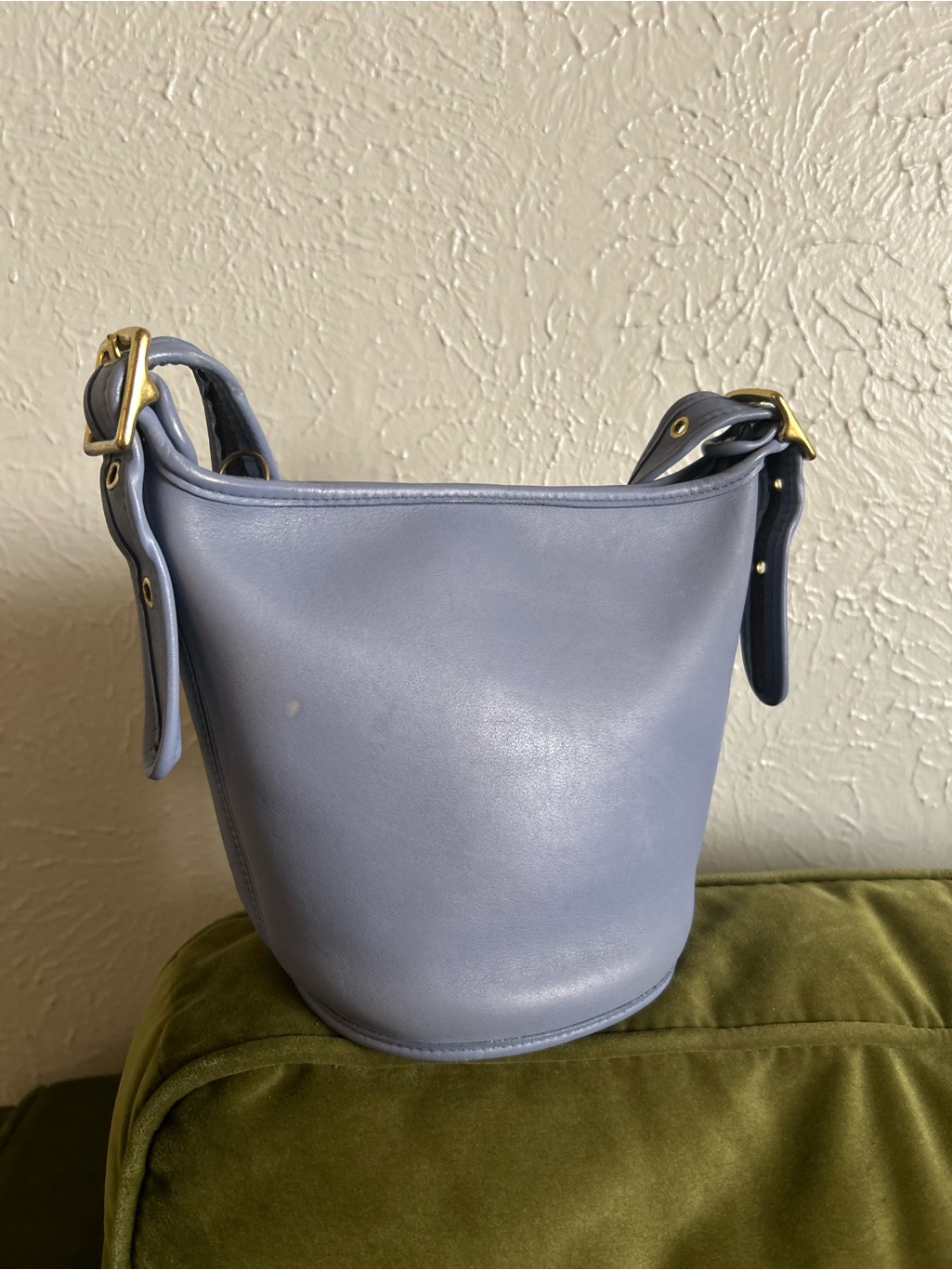 Coach Periwinkle Leather Bucket Bag - Maggie 9019